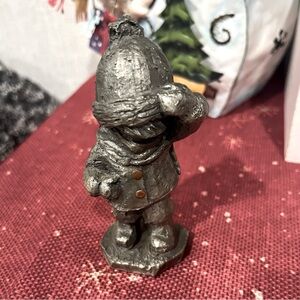 Hudson Pewter Walli Ortman Winter Boy Figurine